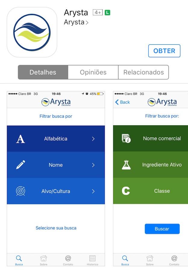 Arysta LifeScience cria app para facilitar a recomendação técnica de produtos