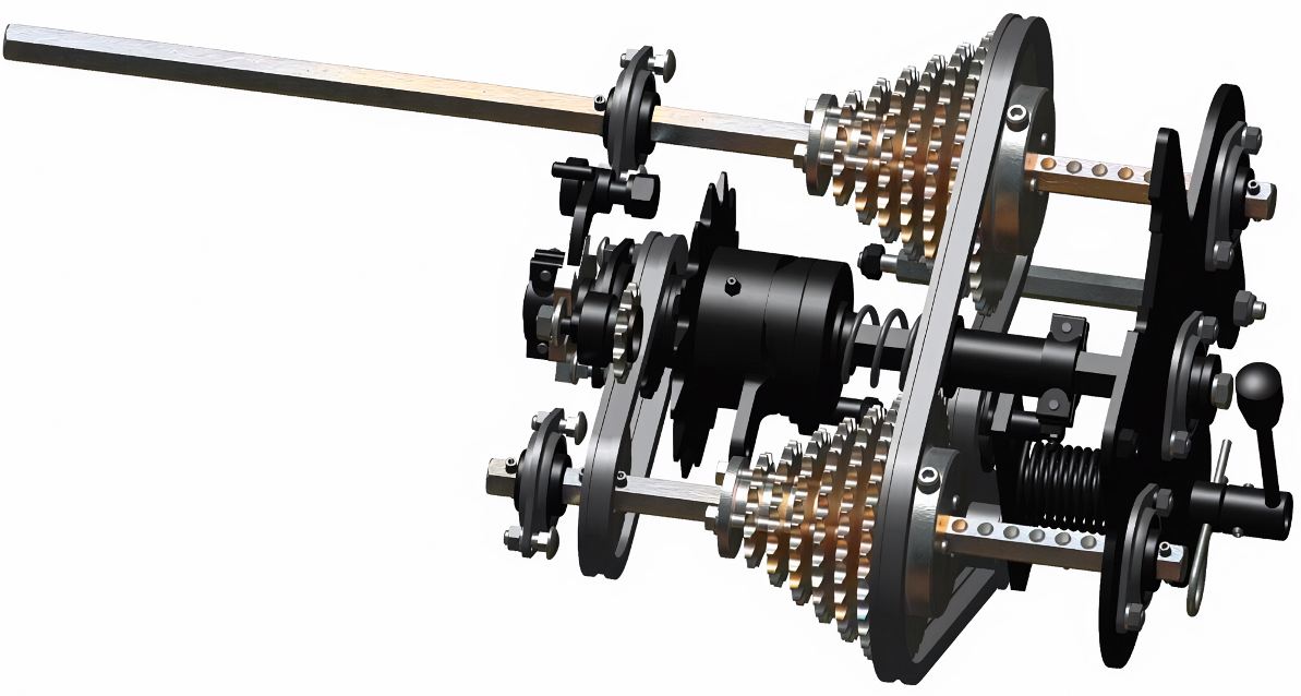 &nbsp; &nbsp;Câmbio regulador de taxas de adubo e semente&nbsp;&nbsp;