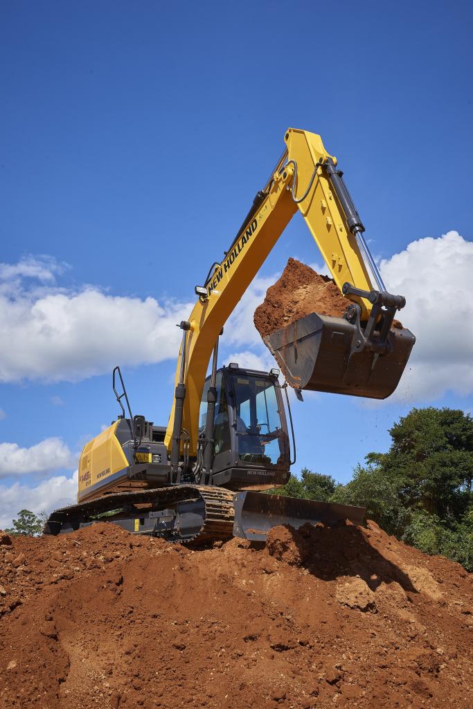 New Holland expõe escavadeira, retroescavadeira e minicarregadeira na Expodireto 2018