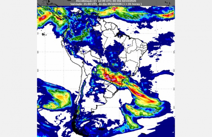 Inmet: previsão do tempo até segunda-feira (5/10)
