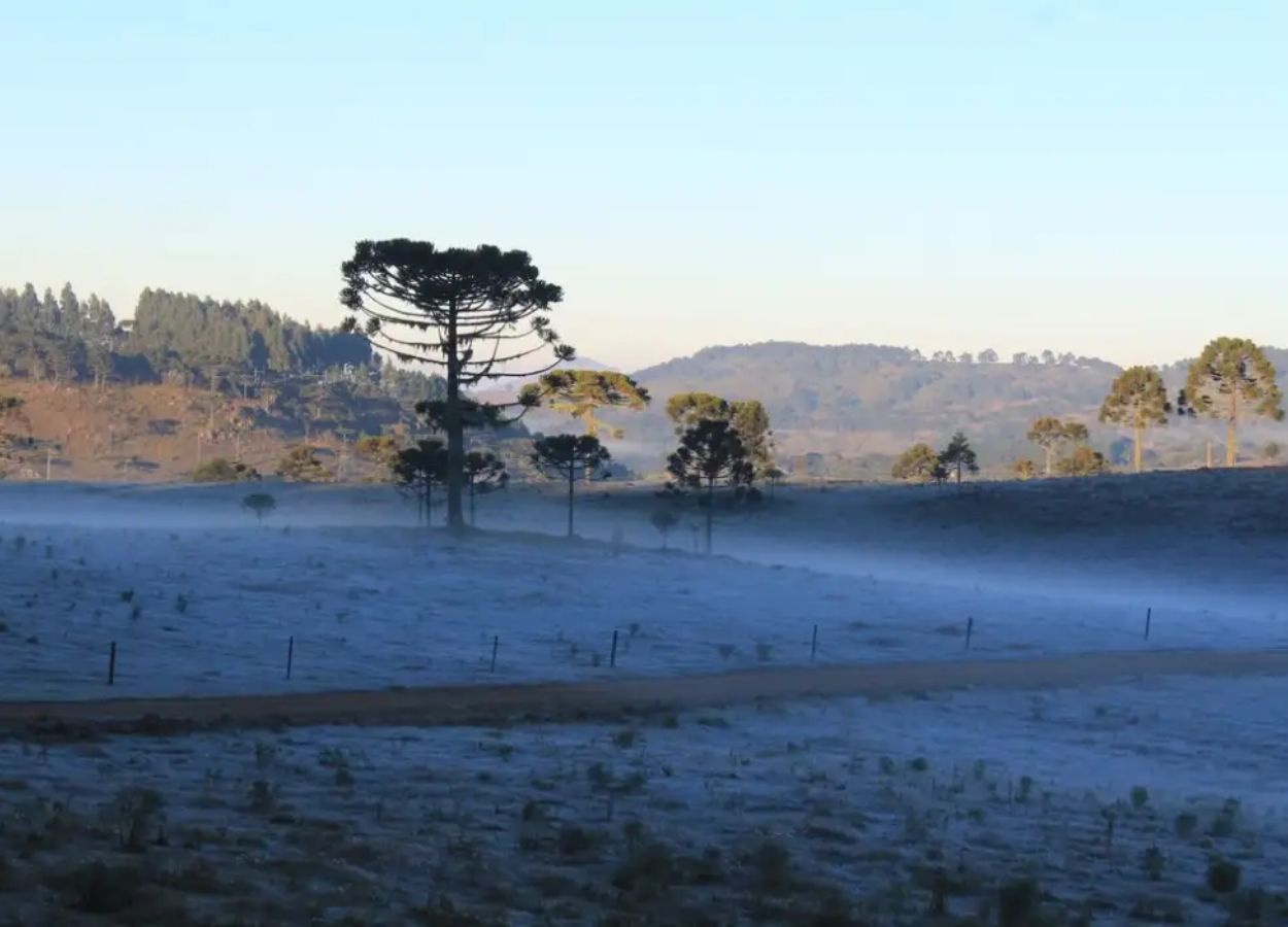 Massa de ar frio mantém temperaturas baixas no Sul
