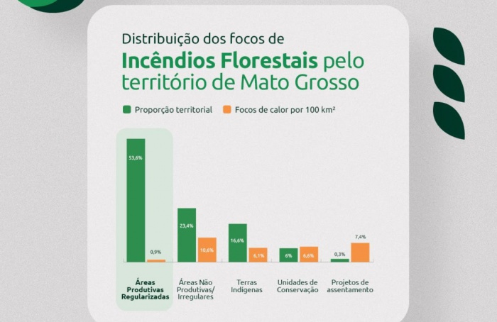 Áreas regularizadas têm menos queimadas em MT, diz Inpe