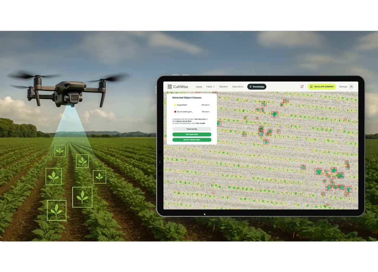 CultiWise lança IA para treinar detecção no campo