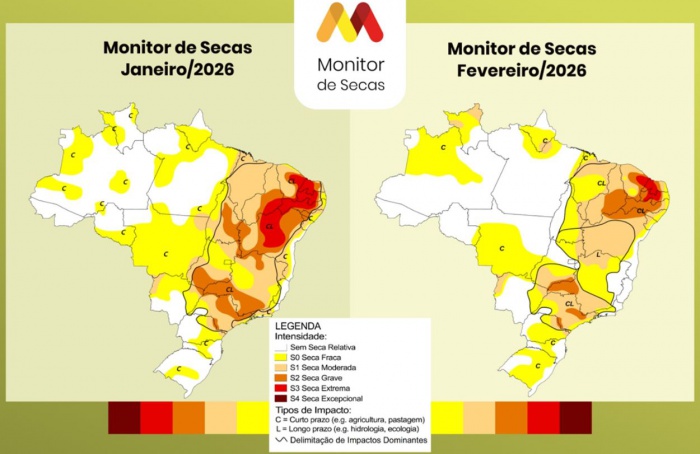 Seca perde intensidade no Brasil, aponta Monitor