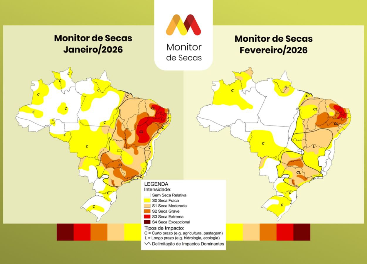 Seca perde intensidade no Brasil, aponta Monitor