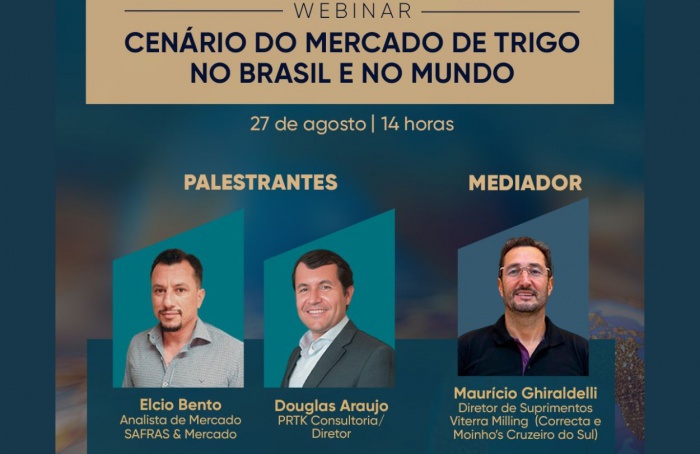 Webinar discute cenário do trigo nos âmbitos nacional e mundial