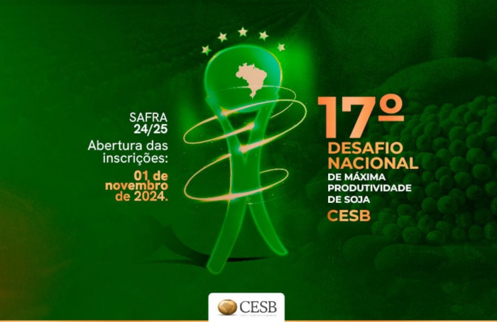 Cesb lança 17º Desafio Nacional de Máxima Produtividade de Soja