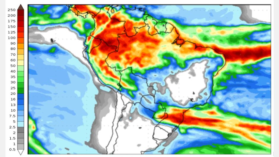 Figure 2: rain forecast for the 2nd week (30/04/2024 and 08/05/2024); source: NCEP/NOAA