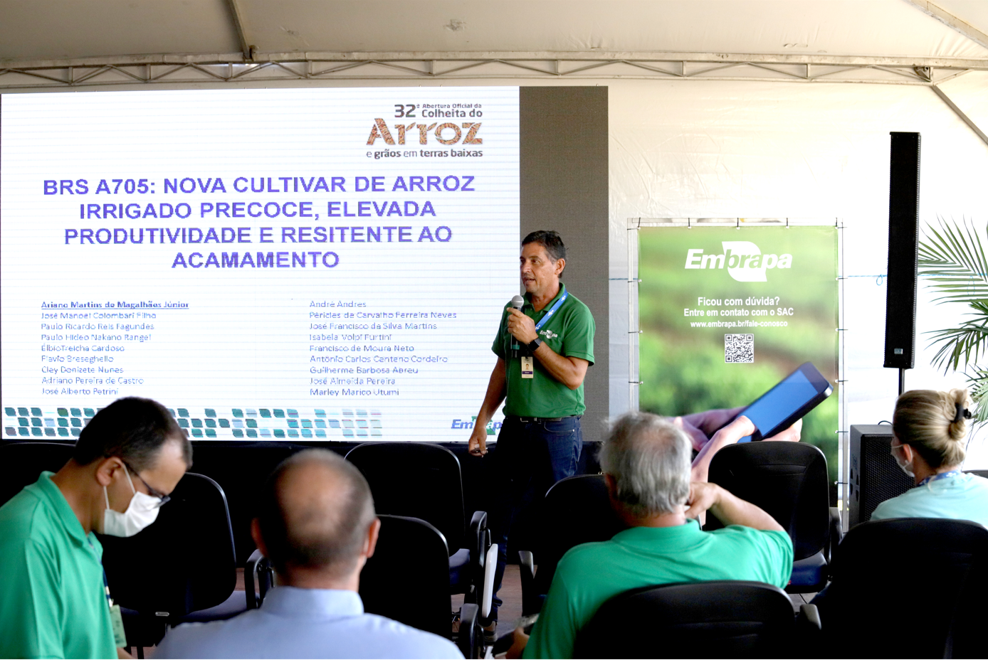 Embrapa lança cultivar de arroz irrigado precoce e faz assinatura de parcerias na Abertura da Colheita do Arroz