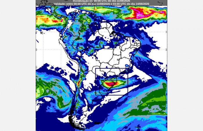 Inmet: previsão do tempo para quarta (12) e quinta-feira (13)