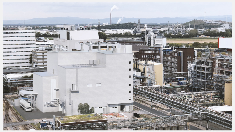 Modelo 3D de planta de fermentação para produtos de proteção de cultivos biológicos e biotecnológicos em Ludwigshafen&nbsp;