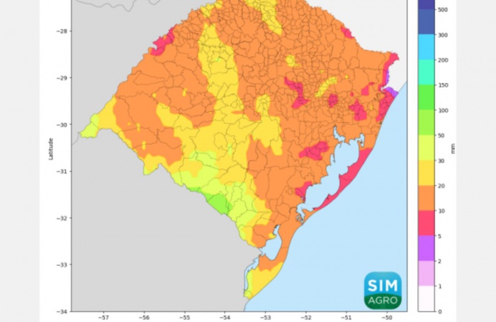 Boletim aponta retorno da chuva ao Rio Grande do Sul