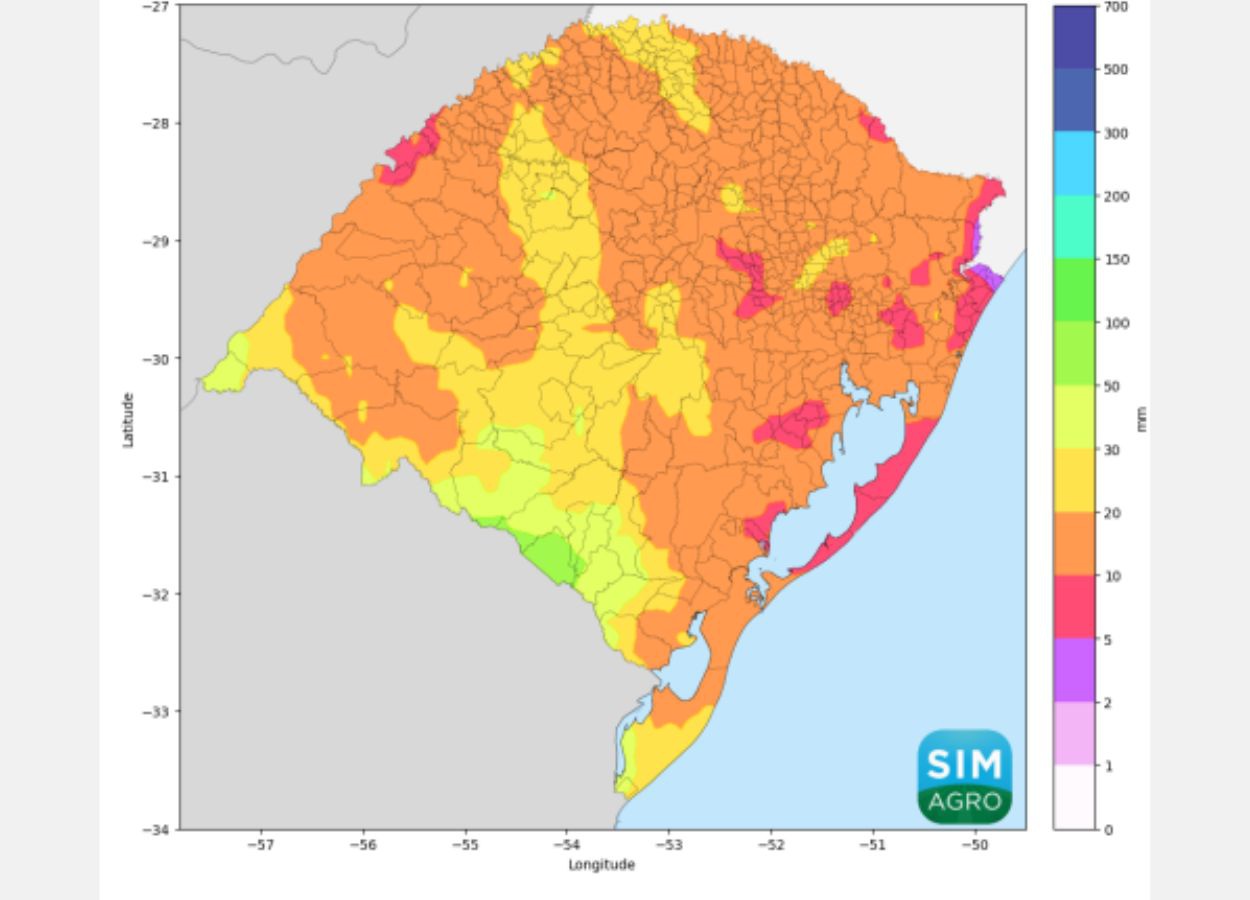 Boletim aponta retorno da chuva ao Rio Grande do Sul
