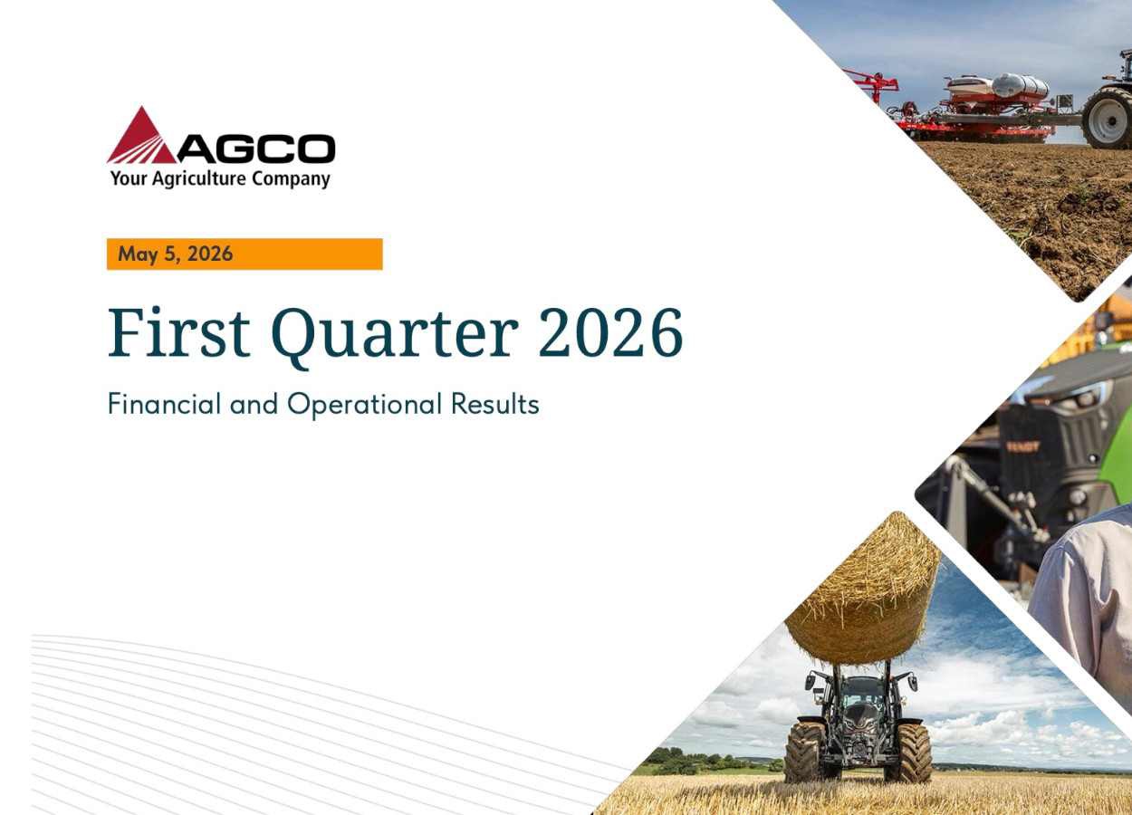 AGCO eleva vendas no trimestre e revisa lucro de 2026