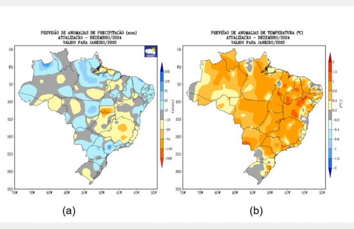 Janeiro tem previsão de chuvas e calor intenso no Brasil