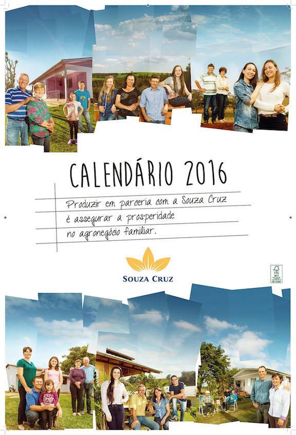 Prosperidade dos produtores de tabaco ilustra calendário da Souza Cruz