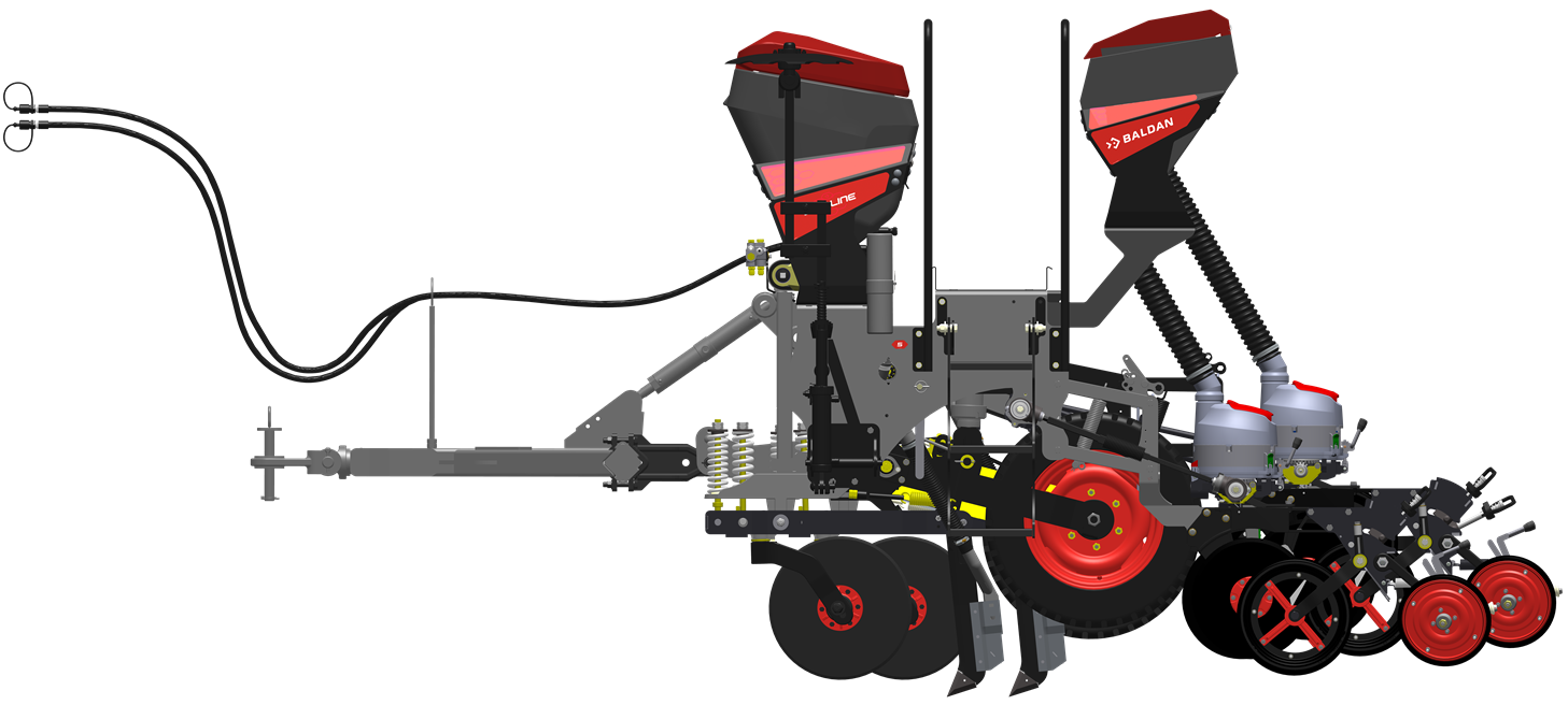 A SPA Line pode ser configurada com dosadores mecânicos (Baldan ou Titanium) ou pneumáticos(Selenium ou VSet)