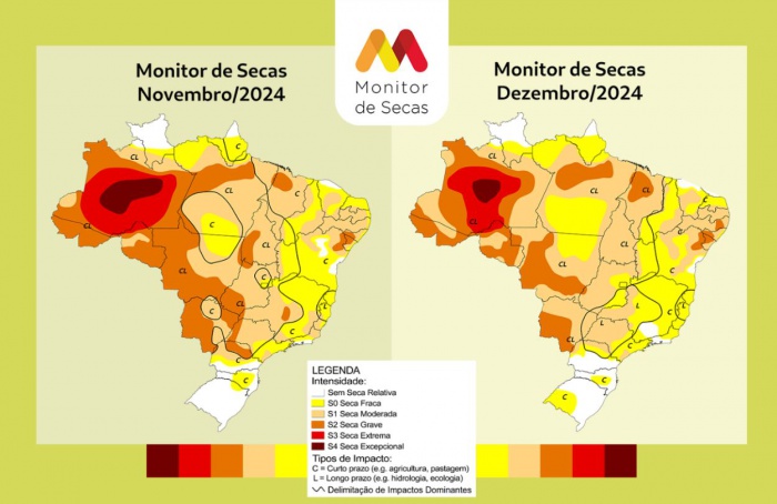 Seca fica mais branda no Brasil, aponta Monitor