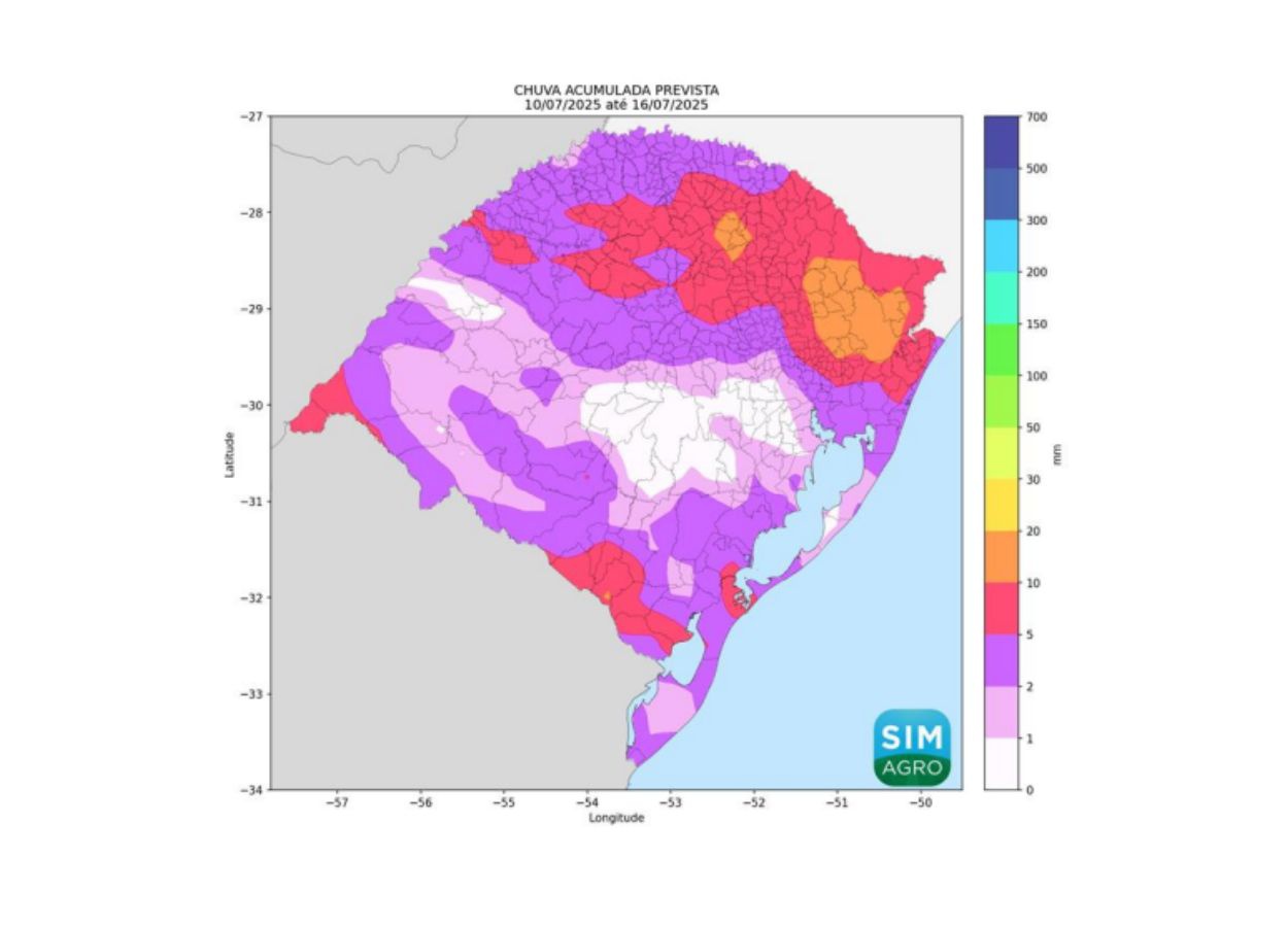 Previsão indica retorno das chuvas ao Rio Grande do Sul