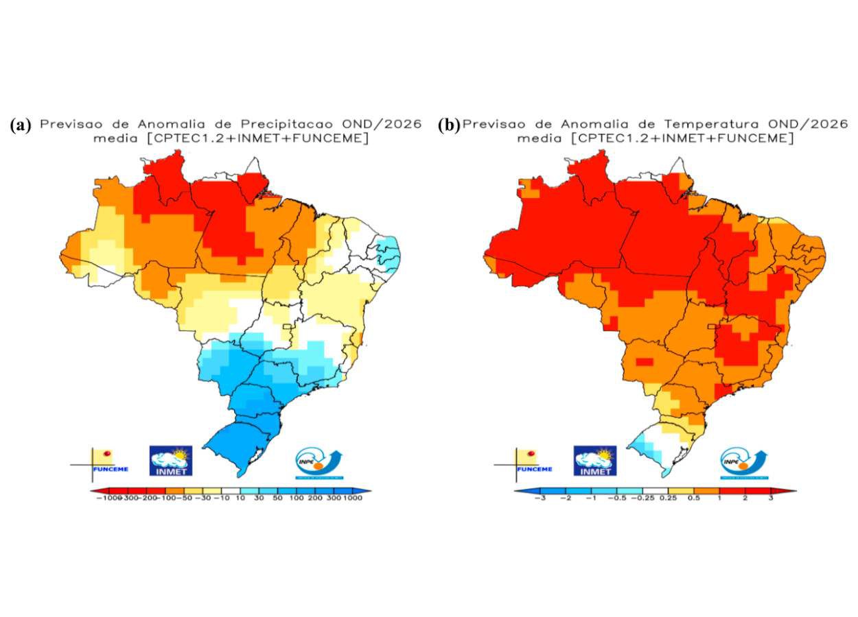 El Niño muito forte deve marcar primavera de 2026 no Brasil