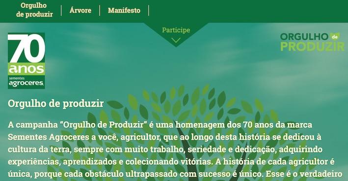 Sementes Agroceres lança campanha para celebrar 70 anos no Brasil