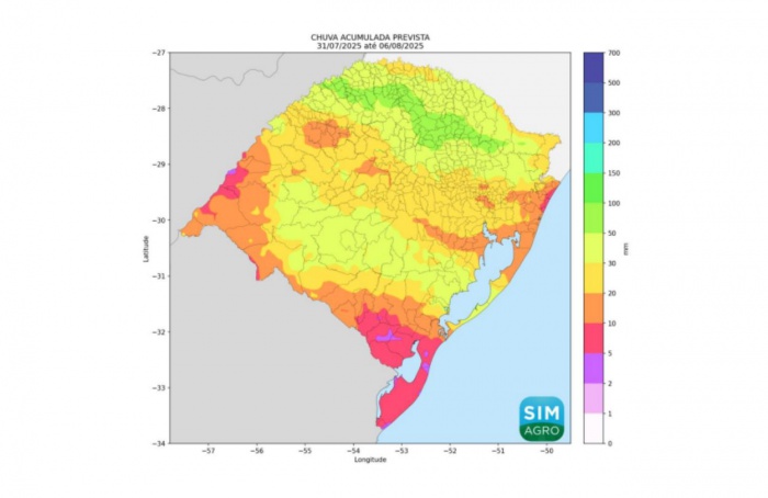 RS terá variação de temperatura e chuva na próxima semana