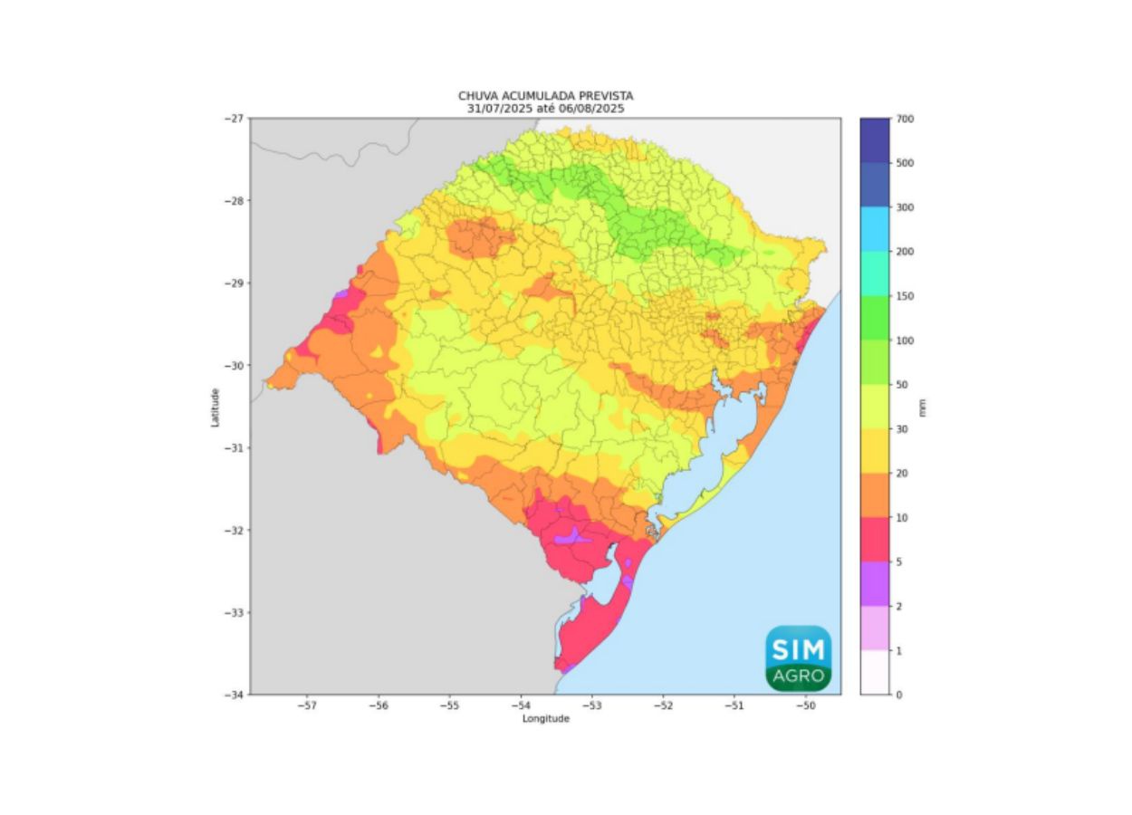 RS terá variação de temperatura e chuva na próxima semana