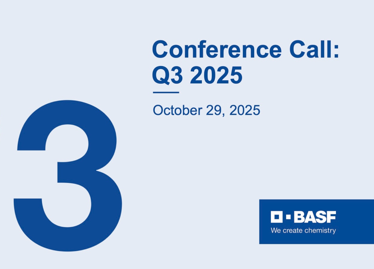 BASF divulga resultados do 3º trimestre