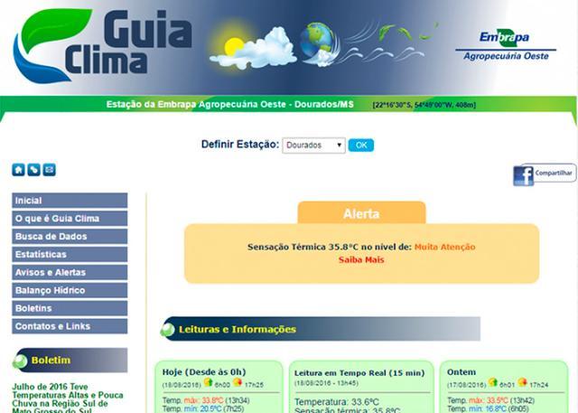 Sistema regional online sobre clima é aprimorado