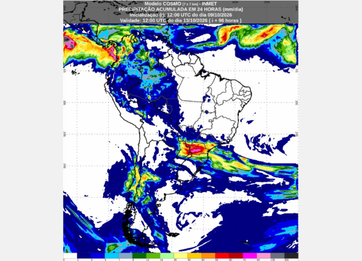 Inmet: previsão do tempo até terça-feira (13/10)