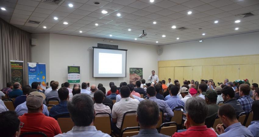 Eventos de manejo sustentável do greening em Duartina e Aguaí (SP)