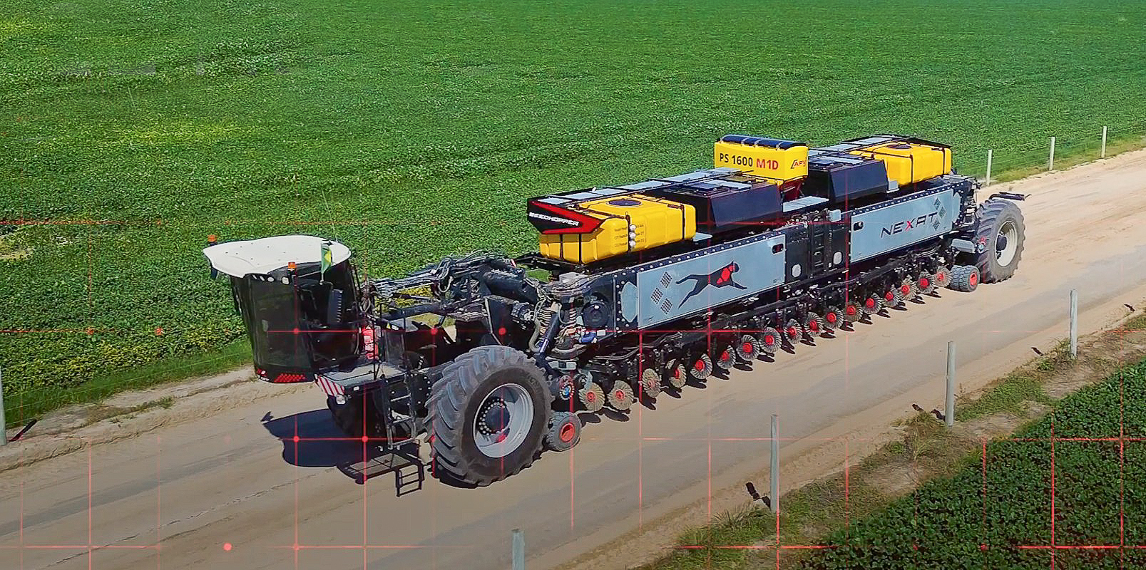 Apesar do tamanho, quando em configuração de transporte, fica com apenas 3,5 metros de largura