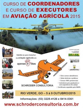 Schroder promove cursos de coordenadores e executores em aviação agrícola