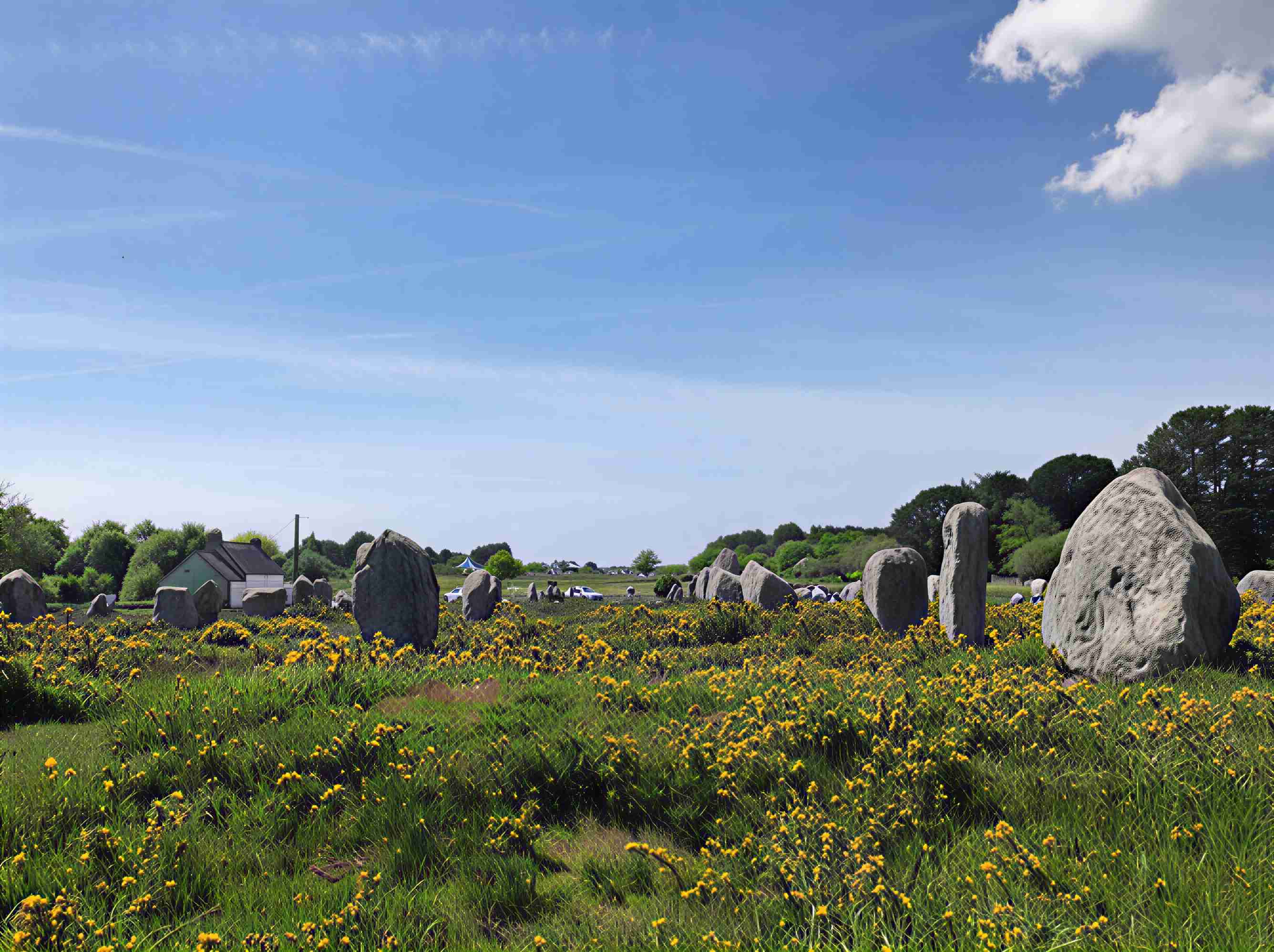 Menires em Carnac, França; construídos entre 6.500 e 5.300 anos atrás pelos primeiros agricultores da Europa - Foto: Jonny Gordon