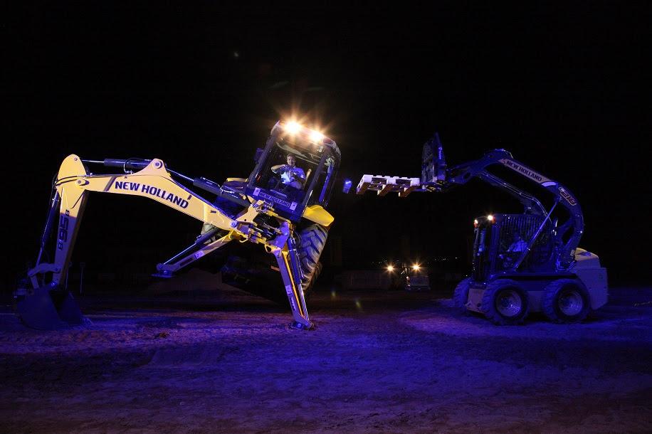 Tecnologia de máquinas agrícolas e de construções é apresentada em forma de espetáculo