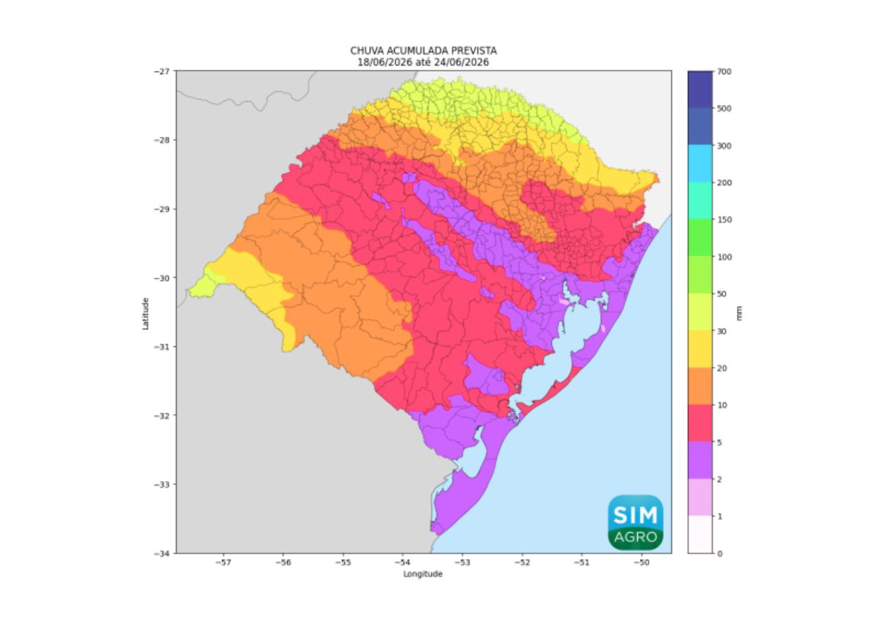 Semana terá chuva irregular e retorno do frio no RS
