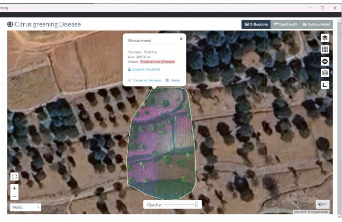 Drones e IA detectam HLB em citros com 89% de acurácia