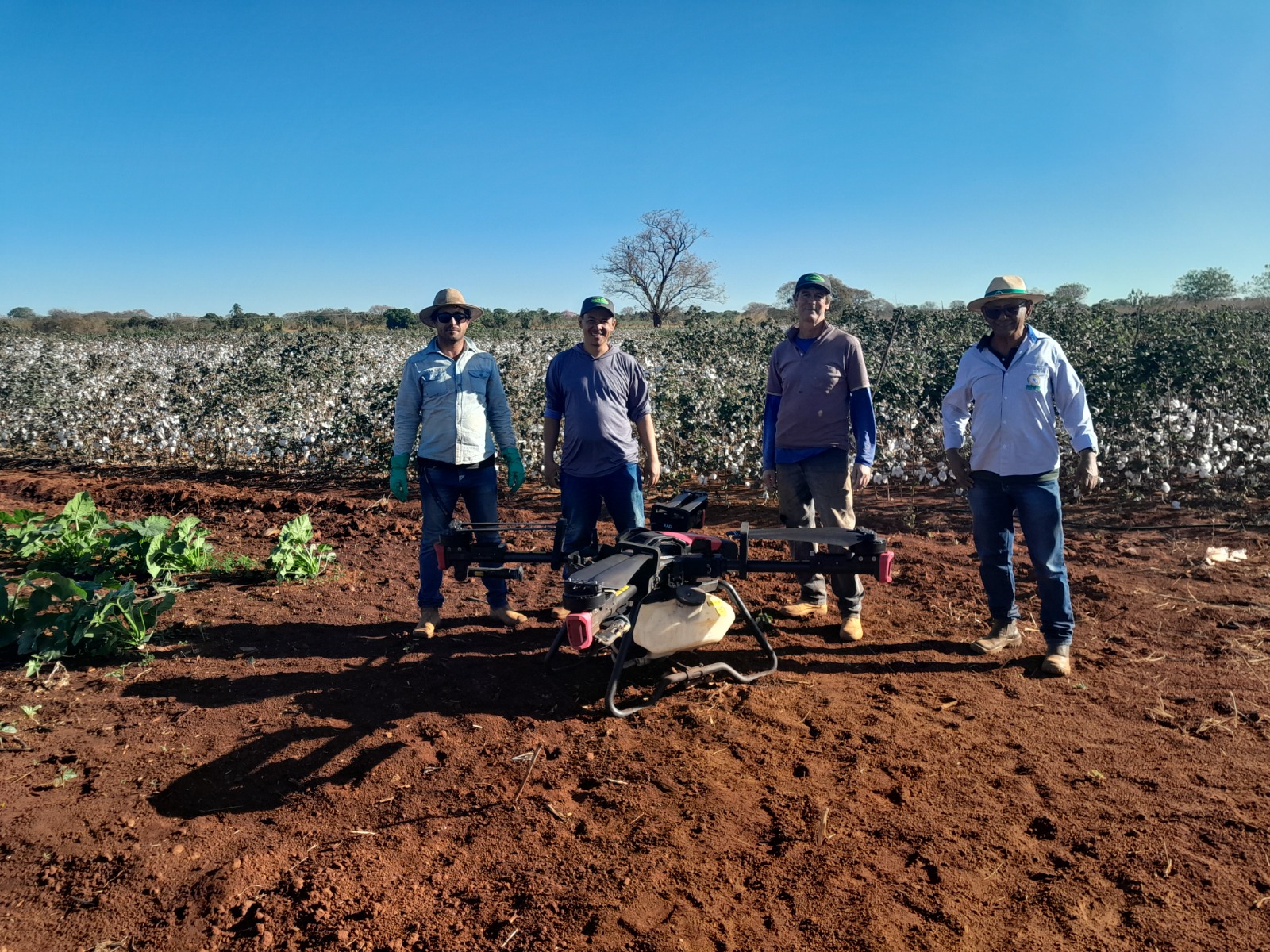 José Tibúrcio de Carvalho Filho;  os produtores Joaquim Soares dos Anjos e Aldinei Marques da Silva, ambos de Jaíba; e Wandiney da Frota Figueiredo, técnico agrícola responsável pela assistência técnica aos pequenos produtores