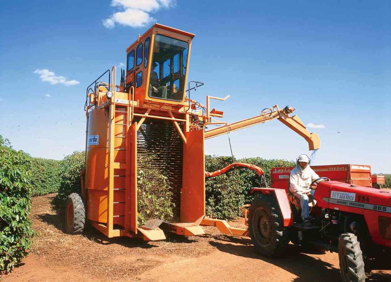 Efficiency of mechanized harvesting in coffee plantations with