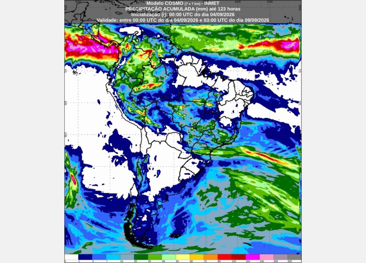 Inmet: previsão do tempo até terça-feira (8)