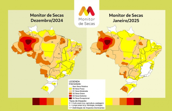 Seca diminui no país, mas avança no Rio Grande do Sul