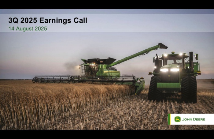 Lucro da John Deere cai 26% no 3º trimestre de 2025