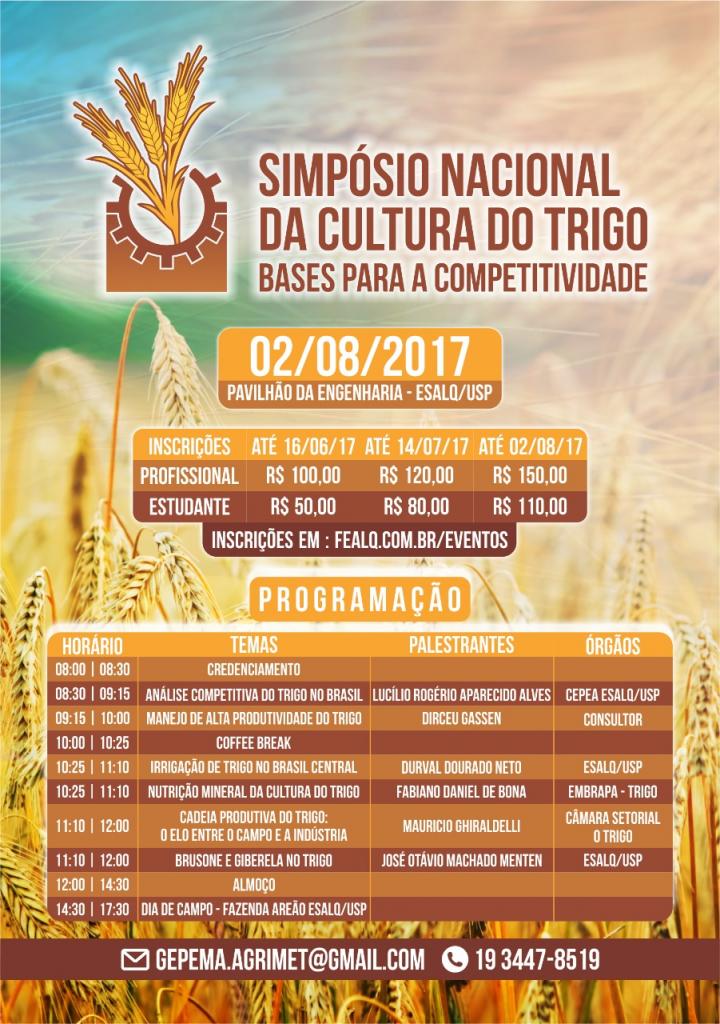 I Simpósio Nacional da Cultura do Trigo: bases para competitividade