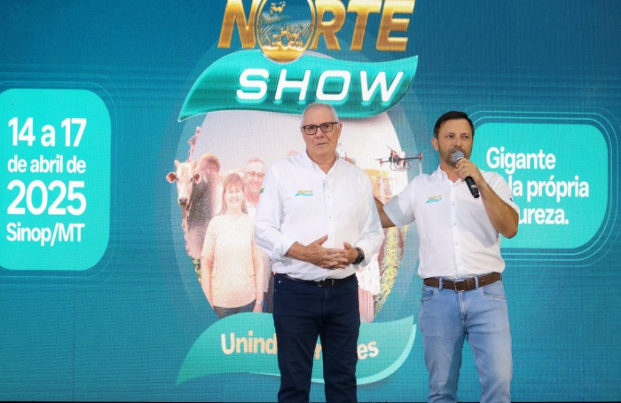 Norte Show 2025 acontece de 14 a 17 de abril, em Sinop (MT)