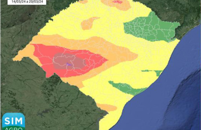 Rio Grande do Sul terá altos volumes acumulados de chuva nos próximos dias