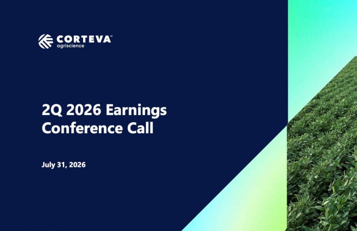 Corteva divulga resultados do segundo trimestre de 2026