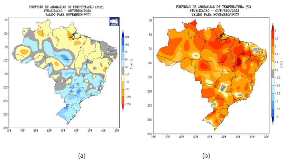 Verão 2023 - previsão geral para o Brasil