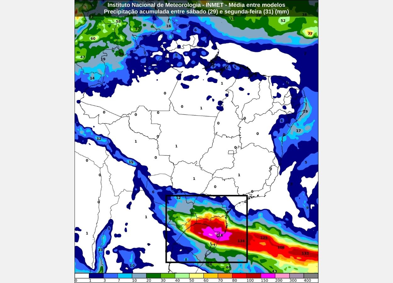Inmet: previsão do tempo até segunda-feira (31)