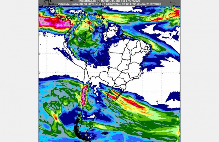 Inmet: previsão do tempo até segunda-feira (20)