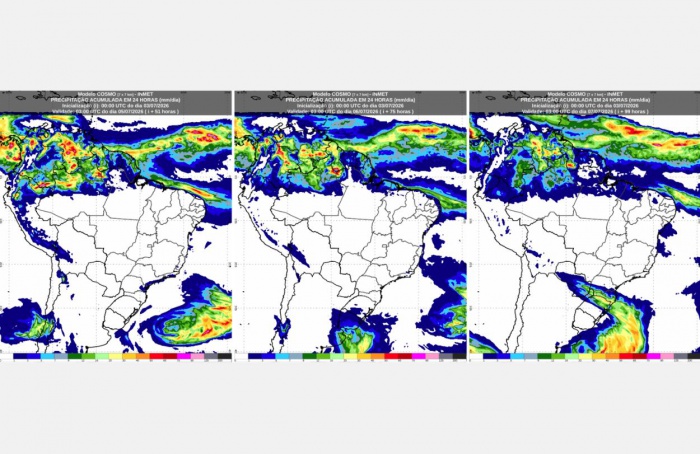 Inmet: previsão do tempo até segunda-feira (6/7)